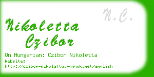 nikoletta czibor business card